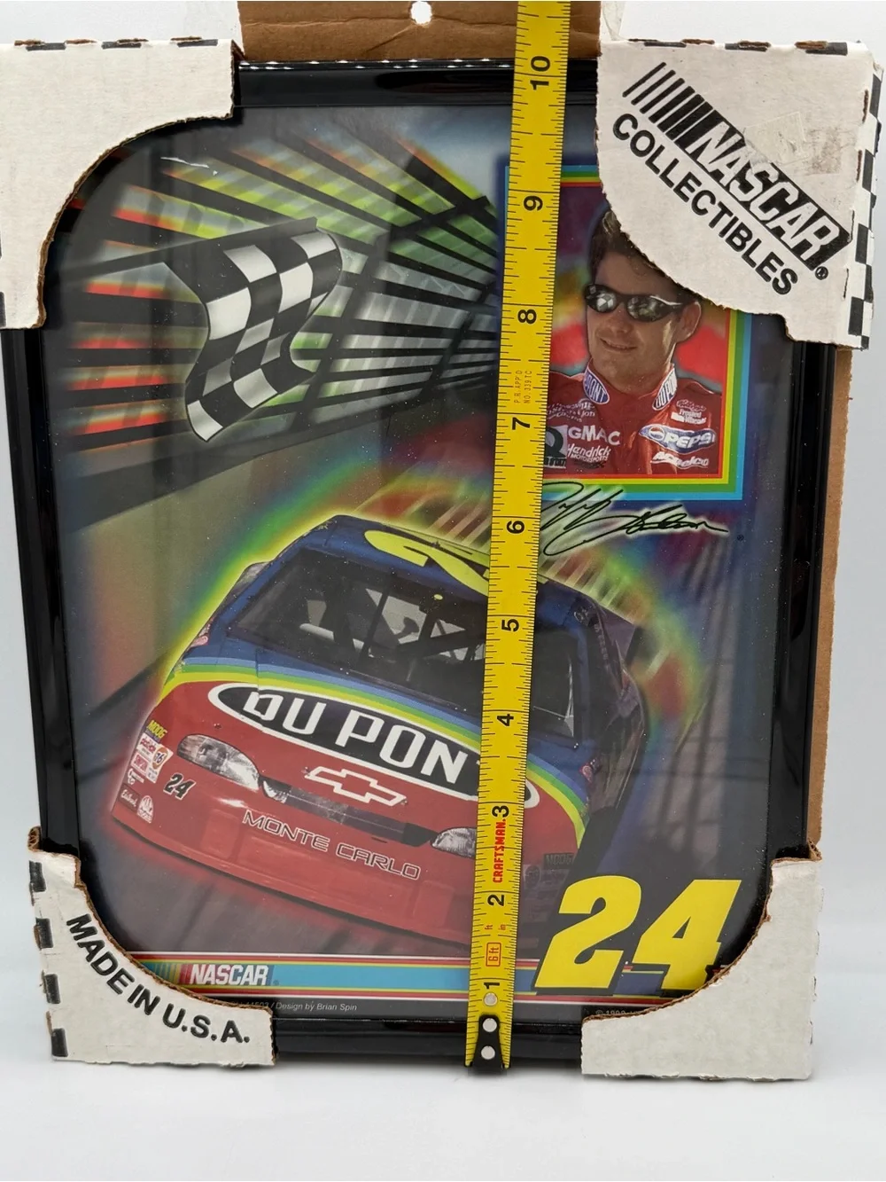 Nascar Jeff Gordon Rainbow DuPont No. 24 Wall Plaque